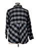 Joan Rivers Checkered-gingham Gray Long Sleeve Button-Down Shirt Size XL (petite) - photo 2