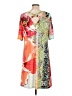 Chico's Print Orange Casual Dress Size Lg (2) - photo 2