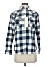 Assorted Brands Checkered-gingham Blue Long Sleeve Blouse Size S - photo 1