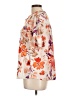 Perseption Concept Floral Orange Short Sleeve Blouse Size L - photo 4