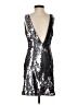 Bebe Metallic Silver Cocktail Dress Size XS - photo 2