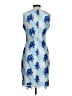 Calvin Klein 100% Polyester Print Blue Cocktail Dress Size 4 - photo 2