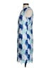 Calvin Klein 100% Polyester Print Blue Cocktail Dress Size 4 - photo 5