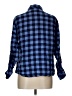 Riders by Lee Checkered-gingham Blue 3/4 Sleeve Button-Down Shirt Size L - photo 2