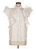 Beulah Style Ivory Short Sleeve Blouse Size M - photo 1
