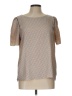 H&M 100% Polyester Tan Short Sleeve Blouse Size 12 - photo 1