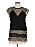 Sandro 100% Polyamide Black Short Sleeve Top Size Med (2) - photo 1