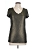 Luisa Cerano Metallic Silver Short Sleeve Top Size L - photo 1
