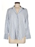 Zara Stripes Blue Long Sleeve Button-Down Shirt Size M - photo 1