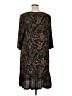 Catherines 100% Polyester Paisley Brown Casual Dress Size 1X - photo 2
