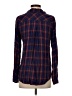 Cloth & Stone 100% Rayon Plaid Blue Long Sleeve Button-Down Shirt Size XS - photo 2