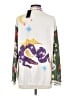 Assorted Brands 100% Polyester Print Ivory Long Sleeve Blouse Size S - photo 2