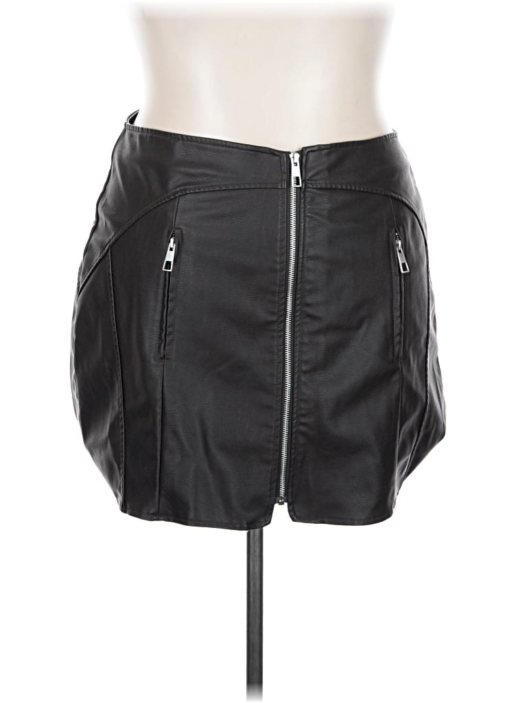 Wild Fable Faux Leather Skirt In Black