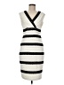 Sangria Stripes Ivory Cocktail Dress Size 8 - photo 1