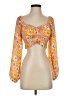 madden nyc 100% Polyester Orange 3/4 Sleeve Blouse Size S - photo 1