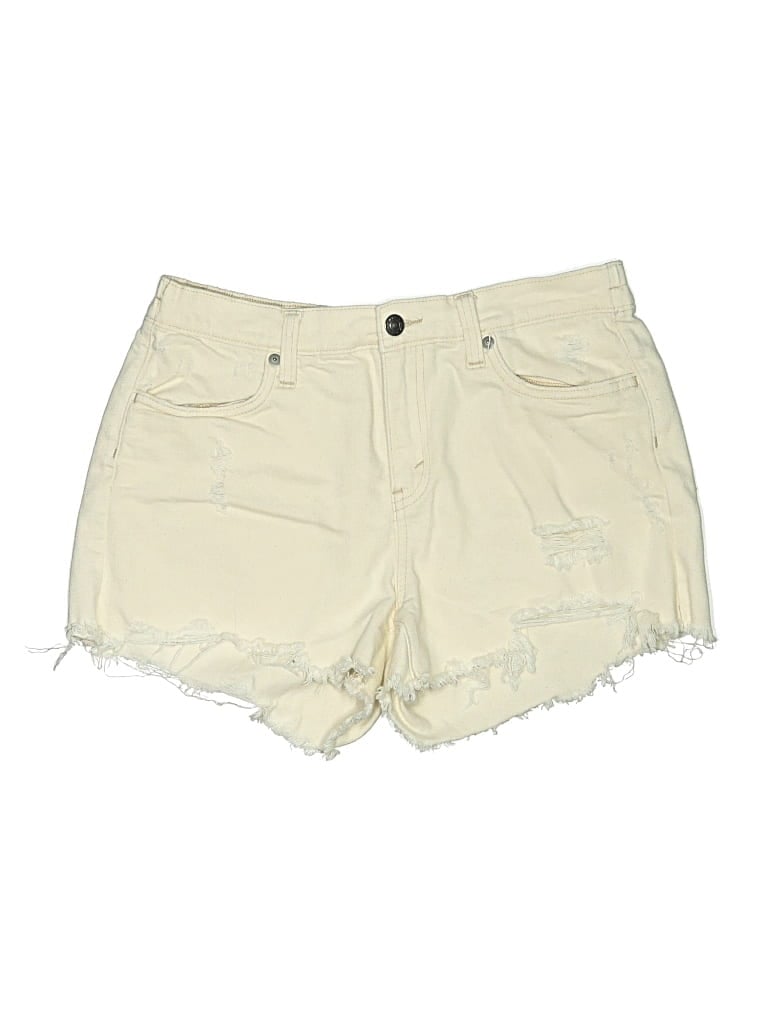 Pre-owned Aerie Denim Shorts In Ivory