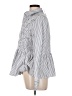 Harshman Stripes Silver Long Sleeve Blouse Size L - photo 5