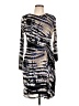 DKNY Graphic Silver Cocktail Dress Size 12 (petite) - photo 1