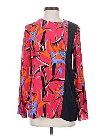 Diane von Furstenberg Long Sleeve Silk Top (view 1)