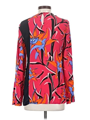 Diane von Furstenberg Long Sleeve Silk Top (view 2)