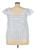 Peach Blue Sleeveless Blouse Size 3X - photo 2