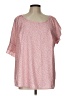 Shein Curve 100% Polyester Pink Short Sleeve Blouse Size 12 Plus (0) - photo 1