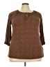 Lularoe Brown 3/4 Sleeve Blouse Size 22 - 24 - photo 1