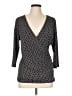 Leota Black 3/4 Sleeve Top Size L - photo 1