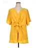 BLOOMCHIC 100% Polyester Yellow Short Sleeve Blouse Size 18 - photo 1