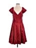 Chetta B Burgundy Cocktail Dress Size M (estimated) - photo 1