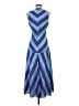 MNG 100% Polyester Chevron-herringbone Blue Casual Dress Size 4 - photo 2