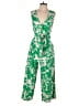 Eliza J Paisley Green Jumpsuit Size 4 - photo 1