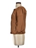 BCBGMAXAZRIA 100% Leather Brown 3/4 Sleeve Button-Down Shirt Size XS - photo 5