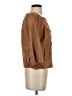 BCBGMAXAZRIA 100% Leather Brown 3/4 Sleeve Button-Down Shirt Size XS - photo 4