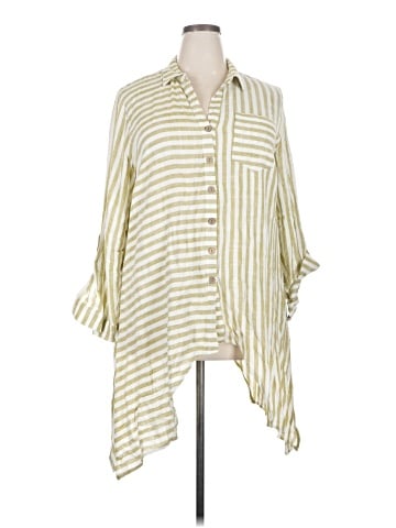Cato 3/4 Sleeve Button-Down Shirt (view 1)