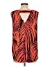 a.n.a. A New Approach 100% Polyester Orange Sleeveless Blouse Size L - photo 2