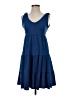 Max Studio Solid Blue Casual Dress Size S - photo 1