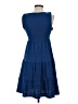 Max Studio Solid Blue Casual Dress Size S - photo 2
