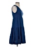 Max Studio Solid Blue Casual Dress Size S - photo 4