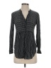 Maeve 100% Rayon Chevron-herringbone Black Long Sleeve Blouse Size 2 (petite) - photo 1
