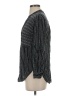 Maeve 100% Rayon Chevron-herringbone Black Long Sleeve Blouse Size 2 (petite) - photo 5