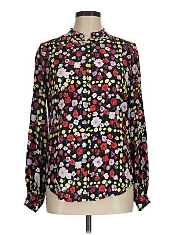 Equipment Long Sleeve Silk Top (view 1)