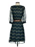 Alyx 100% Polyester Chevron-herringbone Green Casual Dress Size 4 - photo 2