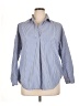 M Magaschoni Stripes Blue Long Sleeve Button-Down Shirt Size XL - photo 1