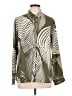 Express 100% Polyester Multi Color Green Long Sleeve Blouse Size L - photo 1