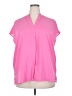 ELOQUII Pink Short Sleeve Blouse Size 18 Plus - photo 1