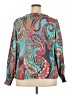 Shein Curve 100% Polyester Paisley Teal Long Sleeve Blouse Size 18 Plus (3) - photo 2