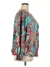 Shein Curve 100% Polyester Paisley Teal Long Sleeve Blouse Size 18 Plus (3) - photo 4