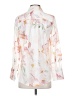 H&M Print White Long Sleeve Blouse Size XS - photo 2