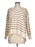 Skies Are Blue 100% Polyester Stripes Ivory Pullover Sweater Size L - photo 1